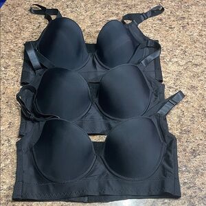 Viral TikTok Elegant Black Back Fat Smoothing Bras 38D NEW NEVER WORN Lot of 3